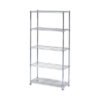 Alera Residential Wire Shelving, Five-Shelf, 36w X 14d X 72h, Silver (ALESW853614SR)