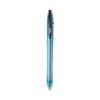 BIC ReVolution Ocean Bound Ballpoint Pen, Retractable, Medium 1 mm, Black Ink, Translucent Blue Barrel, Dozen (BICBPRR11BK)