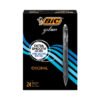 BIC Gel-ocity Gel Pen Value Pack, Retractable, Medium 0.7 mm, Black Ink, Clear/Black Barrel, 24/Pack (BICRLC241BK)