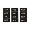 MasterVision Interchangeable Magnetic Board Accessories, Months of Year, Black/White, 2" x 1", 12 Pieces (BVCFM1108)