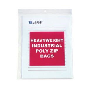 C-Line Heavyweight Industrial Poly Zip Bags, 8.5 x 11, 50/BX (CLI47911)