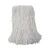 Boardwalk Mop Head, Value Standard Head, Rayon Fiber, Cut-End, Size No. 16, White, 12/carton (BWK2016R)