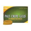 Alliance Pale Crepe Gold Rubber Bands, Size 32, 0.04" Gauge, Golden Crepe, 1 lb Box, 1,100/Box (ALL20325)