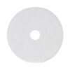 Boardwalk Polishing Floor Pads, 18" Diameter, White, 5/carton (BWK4018WHI)