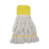 Boardwalk Super Loop Wet Mop Head, Cotton/synthetic Fiber, 5" Headband, Small Size, White, 12/carton (BWK501WH)