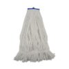 Boardwalk Mop Head, Lie-Flat Head, Rayon Fiber, 24oz, White, 12/carton (BWK824R)