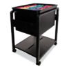 Advantus Folding Mobile File Cart, Plastic, 1 Shelf, 1 Bin, 14.5" x 18.5" x 21.75", Black (AVT55758)