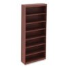 Alera Valencia Series Square Corner Bookcase, Seven-Shelf, 35.63w x 11.81d x 83.86h, Cherry (ALEVA78436MC)
