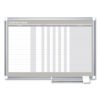 MasterVision In-Out Magnetic Dry Erase Board, 18-Person Tracking, 36" x 24", White Surface, Satin Aluminum Frame (BVCGA01110830)