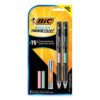 BIC Break-Resistant Mechanical Pencils with Erasers, 0.7 mm, HB (#2), Black Lead, Assorted Barrel Colors, 2/Pack (BICMV7PRP2BLK)