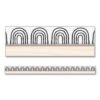 Carson-Dellosa Education Straight Borders, Rainbows, 3" x 3 ft, Black/White/Cream, 12/Pack (CDP108502)