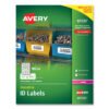 Avery Durable Permanent Id Labels With Trueblock Technology, Laser Printers, 0.66 X 1.75, White, 60/sheet, 50 Sheets/pack (AVE61533)