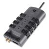 Belkin Pivot Plug Surge Protector, 12 AC Outlets, 8 ft Cord, 4,320 J, Gray (BLKBP11223008)
