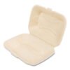 Boardwalk Bagasse PFAS-Free Food Containers, Hoagie/Hinged Lid, 6 x 3 x 9, Tan, Sugarcane, 250/Carton (BWKHINGE96NPFA)