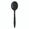 Boardwalk Heavyweight Polypropylene Cutlery, Soup Spoon, Plastic, Black, 1,000/Carton (BWKSOUPBLHVY)