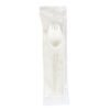 Boardwalk School Cutlery Kit, Mediumweight, Napkin/Spork/Straw, 5.31", Plastic, White, 1,000/Carton (BWKSCHOOLKITPP)