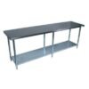 BK Resources Stainless Steel Flat Top Work Tables, 96w x 30d x 36h, Silver, 2/Pallet (BKE2VT9630)