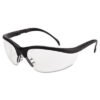MCR Safety Klondike Safety Glasses, Matte Black Frame, Clear Lens (CRWKD110AF)