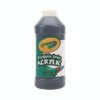 Crayola Portfolio Series Acrylic Paint, Ivory Black, 16 oz Bottle (CYO204016244)
