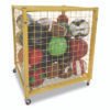 Champion Sports Half Size Lockable Ball Locker, Metal, 132 lb Capacity, 29 x 27 x 31, Yellow (CSILRCS)