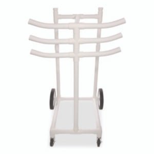 Champion Sports Hoop Storage Rack, Plastic, 176 lb Capacity, 26 x 22 x 49, White (CSIHCRACK)