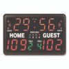 Champion Sports Tabletop Indoor Electronic Scoreboard, 24" x 16" x 10", Black Face, Red/Green/Yellow Graphics (CSIT90)