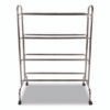 Champion Sports Powder-Coated Ball Cart, Metal, 132 lb Capacity, 17 x 41 x 53, Silver (CSIBRC4)