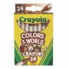 Crayola Colors of the World Crayons, Assorted, 24/Pack (CYO520108)