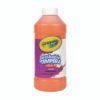 Crayola Artista Ii Washable Tempera Paint, Orange, 16 Oz Bottle (CYO543115036)