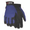 MCR Safety Memphis Gloves Fasguard Clarino Synthetic Leather Palm Multi-Task Gloves, Blue/Black, Large (CRW900L)