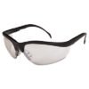 MCR Safety Klondike Safety Glasses, Black Matte Frame, Clear Mirror Lens, 12/box (CRWKD119BX)