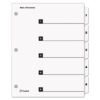 Cardinal OneStep Printable Table of Contents and Dividers, 5-Tab, 1 to 5, 11 x 8.5, White, White Tabs, 1 Set (CRD60513)