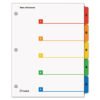 Cardinal OneStep Printable Table of Contents and Dividers, 5-Tab, 1 to 5, 11 x 8.5, White, Assorted Tabs, 1 Set (CRD60518)