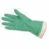 MCR Safety Flock-Lined Nitrile Gloves, One Size, Green, 12 Pairs (CRW5319E)