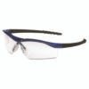 MCR Safety Dallas Wraparound Safety Glasses, Metallic Blue Frame, Clear Anti-Fog Lens (CRWDL310AF)