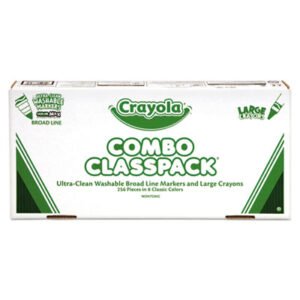Crayola Crayon And Ultra-Clean Washable Marker Classpack, 8 Colors, 128 Each Crayons/markers, 256/box (CYO523348)