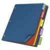 Cardinal Poly Index Dividers, 5-Tab, 11 X 8.5, Assorted, 4 Sets (CRD84018)