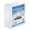 Cardinal Expressload Clearvue Locking D-Ring Binder, 3 Rings, 4" Capacity, 11 X 8.5, White (CRD49140)