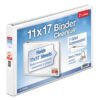Cardinal Clearvue Slant-D Ring Binder, 3 Rings, 1" Capacity, 11 X 17, White (CRD22112)
