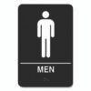 COSCO Indoor Restroom Door Sign, Men/women, 5.9 X 9, Black/white, 2/pack (CSC098095)