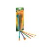 Crayola Arts And Craft Brush Set, Assorted Sizes, Natural Hair, Angled, Flat, Round, 5/set (CYO053506)