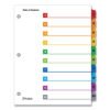 Cardinal OneStep Printable Table of Contents and Dividers, 10-Tab, 1 to 10, 11 x 8.5, White, Assorted Tabs, 1 Set (CRD61018)
