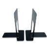 Huron Steel Bookends, Contemporary Style, Nonskid, 6 x 8 x 9.25, Black, 1 Pair (CTXHASZ0039)