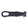 Garvey Safety Cutter Box Cutter Knife with Double Shielded Blade, 4" Plastic Handle, Black, 5/Pack (COS091459)