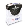 ACCUSTAMP2 Pre-Inked Shutter Stamp, Red/Blue, FILE, 1.63 x 0.5 (COS035534)