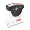 ACCUSTAMP2 Pre-Inked Shutter Stamp with Microban, Red/Blue, PAID, 1.63 x 0.5 (COS035535)