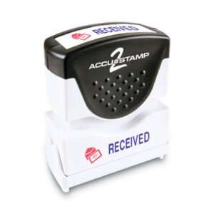 ACCUSTAMP2 Pre-Inked Shutter Stamp, Red/Blue, RECEIVED, 1.63 x 0.5 (COS035537)
