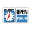 COSCO Will Return Later Sign, 5 x 6, Blue (COS098010)