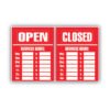 COSCO Business Hours Sign Kit, 15 X 19, Red (COS098072)