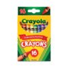 Crayola Classic Color Crayons, Peggable Retail Pack, 16 Colors/pack (CYO523016)